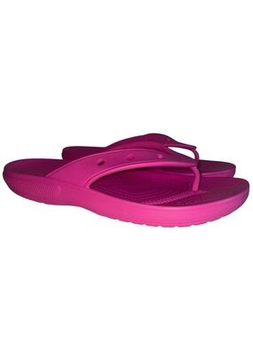 CROCS Hot Pink Thong Sandals Men 13 Wmn 15